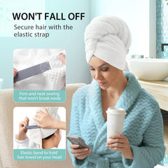 Turban YFONG avec élastique sécurisé, maintien fiable pendant l’utilisation.
