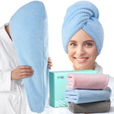 Serviette YFONG en microfibre grand format pour cheveux, absorption élevée.