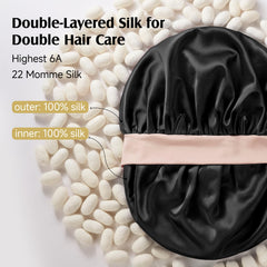Wrap YFONG en soie 22 mommes pour cheveux longs et bouclés, douceur anti-frisottis.