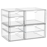 YFXCVSL tiroirs transparents empilables pour maquillage et accessoires, gain de place