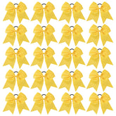 Nœud pompon jaune 8 po signé YHXX YLEN, coiffure durable.