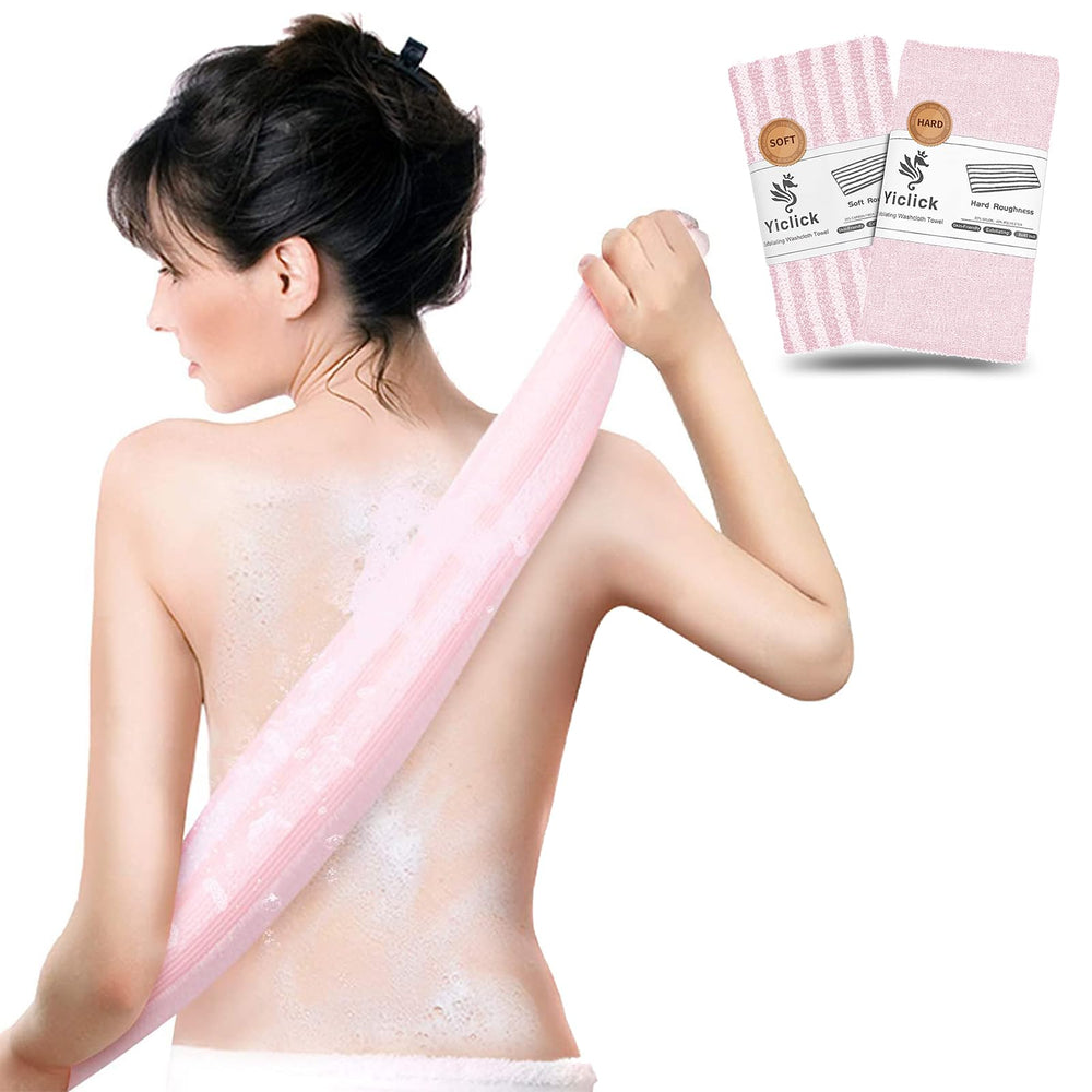 Gant exfoliant dos Yiclick montrant la texture rugueuse pour exfolier le dos