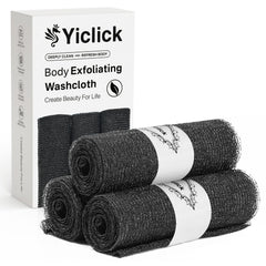 Gant exfoliant Yiclick en nylon pour une exfoliation douce mais efficace.