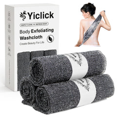 Lingette exfoliante Yiclick pour le corps, nettoyage en douceur et efficacité.