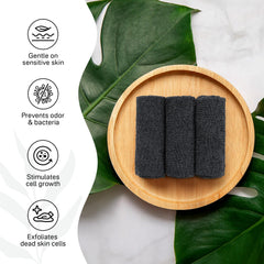 Ensemble Yiclick de trois lavettes exfoliantes pour toute la famille.