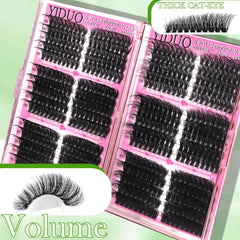 YIDUO lot 1686 pièces cils clusters pour plusieurs jours d'applications.
