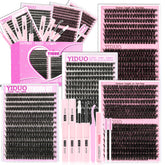 Cils clusters YIDUO 60D pour un volume léger et durable au quotidien.