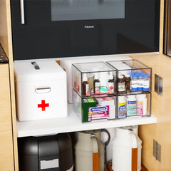 Yieach rangement en acrylique empilable, optimisation d'espace.