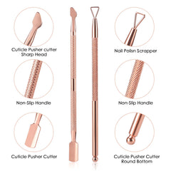 Yinyin Cuticle Cutter Rosegold, tête triangulaire pour enlever les cuticules.