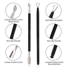 YINYIN cutter-cuticule noir, tête triangle pour une coupe nette.