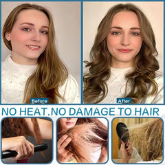 YiQiYi bandeau curl lanières amovibles brun, solution flexible pour cheveux épais.