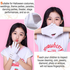 Gants coton blancs YITIAOYU, protection légère lors de déplacements et conduite.