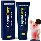 Ylahdent Capsacare Relief Cream jar front view for targeted muscle comfort