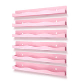 YMVV étagère murale pour vernis rose pâle, lot de 6, rangement élégant et pratique.