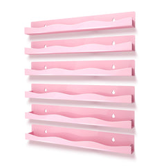 YMVV étagère murale pour vernis rose pâle, lot de 6, rangement élégant et pratique.