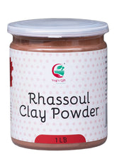 Rhassoul de YOGI’S GIFT poudre brute pour peau et cheveux, nettoyage en douceur.