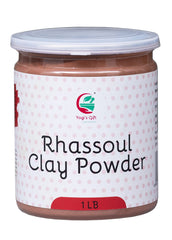 Rhassoul de YOGI’S GIFT poudre brute pour peau et cheveux, nettoyage en douceur.