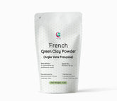 Poudre d'argile verte française de Yogi's Gift, soin purifiant et hydratant pour la peau.