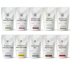 Palette d’argiles YOGI’S GIFT pour masques et savons – couleurs riches.