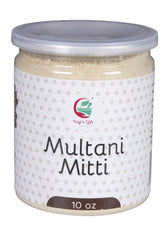 Poudre Multani Mitti de Yogi’s Gift pour nettoyer et lisser la peau du visage.