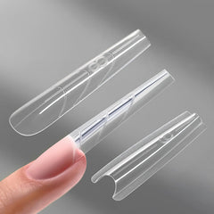 YOKE FELLOW: formes sandwich pour ongles coffin long, extensions précises et naturelles.