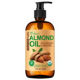 Yoken almond oil amber bottle highlighting premium packaging and light protection
