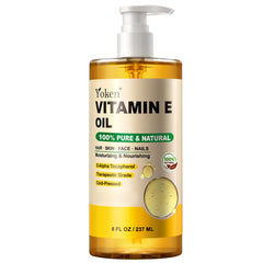 Yoken huile vitamine E, bouteille 8 onces pour hydratation quotidienne.