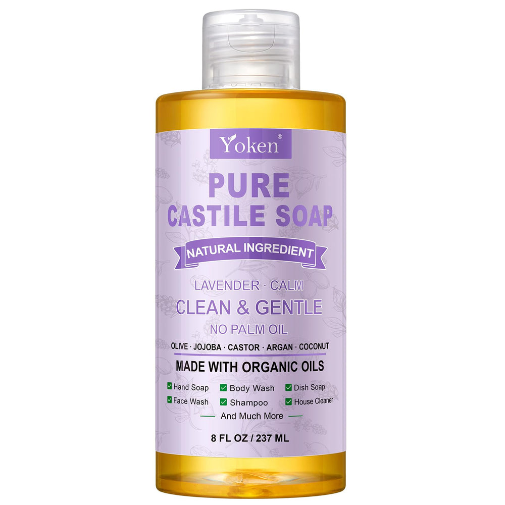 Savon Yoken Lavande en bouteille 8 oz, nettoyage des mains en douceur
