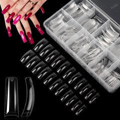 Ongles Yokilly en forme cercueil clairs pour une application précise et durable.