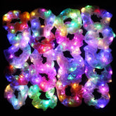 Chouchou LED Yomwig avec lumière arc-en-ciel pour coiffure festive.