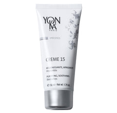 Yon-Ka Crème 15 purifie légèrement la peau et apaise les irritations.