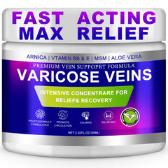 Yongsenina Varices, bouteille élégante démontrant le soin rafraîchissant pour les jambes.
