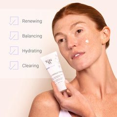 Yon-Ka Gommage Gel visage, peau éclatante et uniforme après usage régulier.