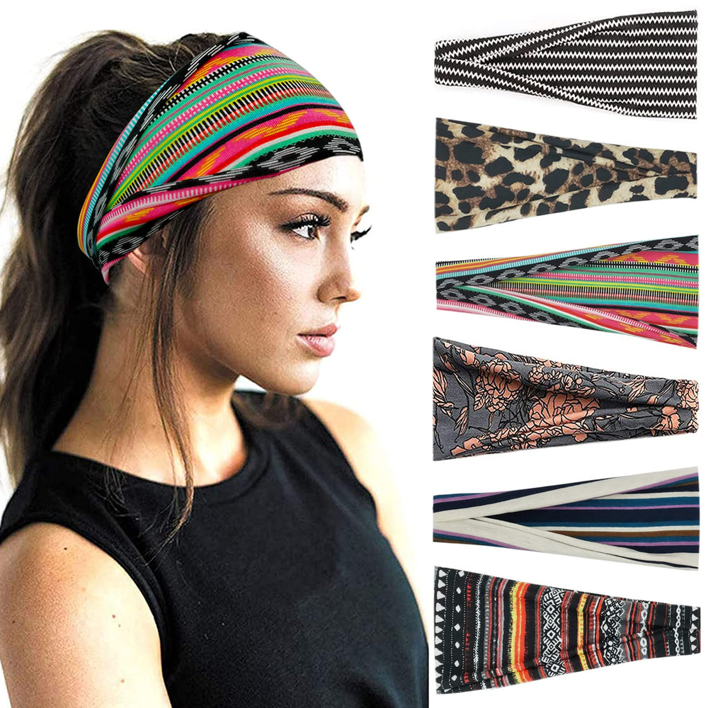 Bandeaux boho YONUF pour femmes ensemble de 6, parfaits pour assortir vos tenues et activités sportives
