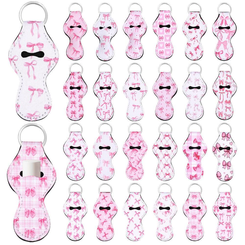 Yookeer étui rouge-levres noeud rose, rangement portable pour rouge à lèvres.