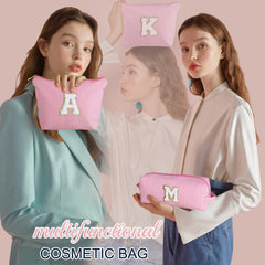 Trousse personnalisée YOOLIFE initiale rose et bleu, cadeau original