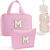 YOOLIFE trousse toilette pendue rose, pratique et organisée en voyage