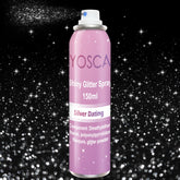 Yosca brume paillettes, bouteille 150 ml, éclat argenté durable pour cheveux et corps