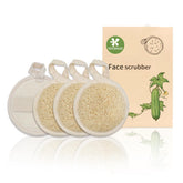 YOTDHUO loofah visage 4 pièces, nettoyage en profondeur des pores grâce à l'exfoliation.