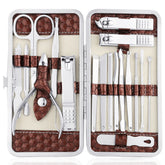 Yougai coffret manucure 18 pièces en acier inoxydable, pratique pour le voyage