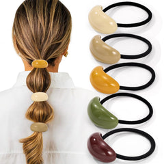 Yougeigy elastiques cheveux épais anneau géométrique doré: maintien sûr sans abîmer les cheveux.