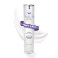 YOUN Beauty Crème Nuit Rétinol en flacon, hydratante et nourrissante pendant la nuit.
