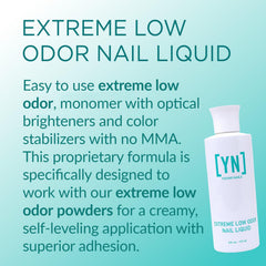 Young Nails monomère sans MMA favorise une utilisation propre et sans résidu.