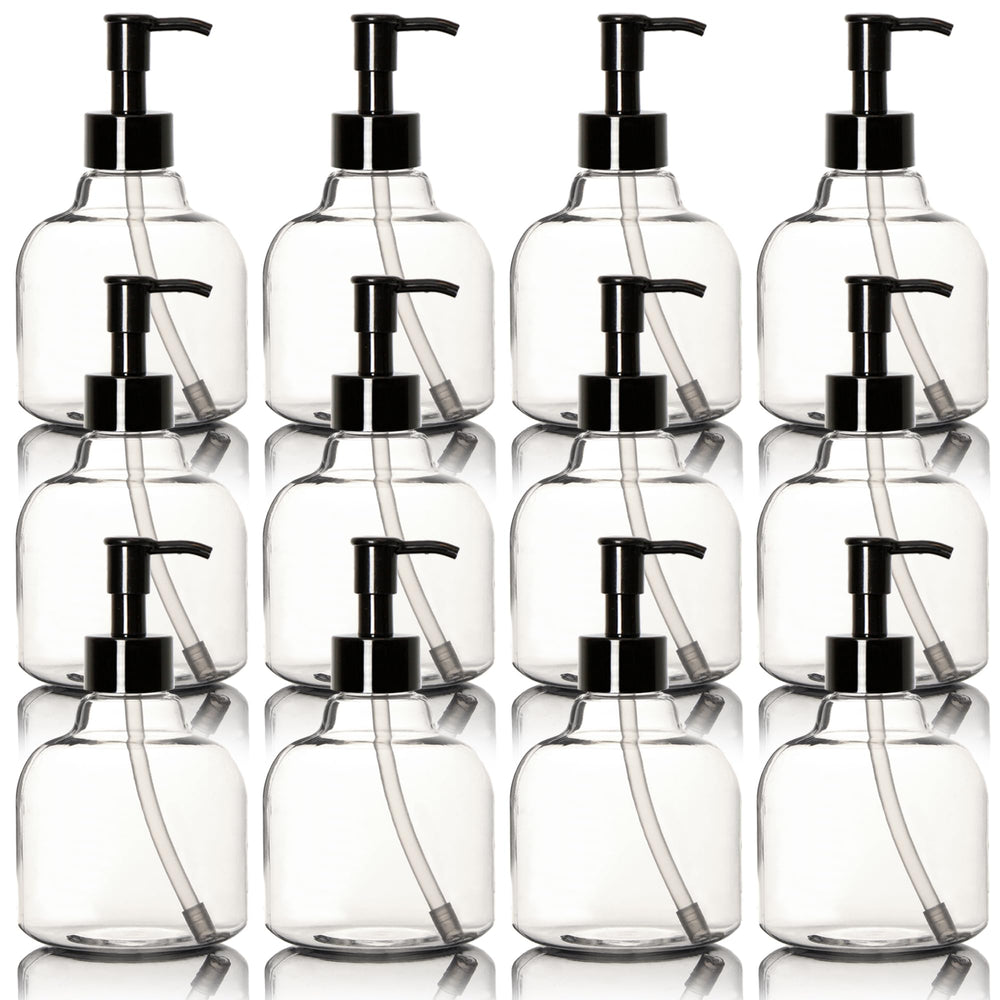 Bouteilles-pompe transparentes Youngever, pratiques à ranger et transporter sans fuite.