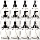 Bouteilles-pompe transparentes Youngever, pratiques à ranger et transporter sans fuite.