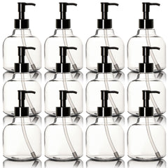 Bouteilles-pompe transparentes Youngever, pratiques à ranger et transporter sans fuite.