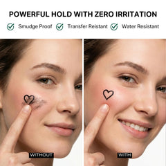Y'OUR Silk Setting Spray – pulvérisation appliquée sur la peau pour un teint lisse.