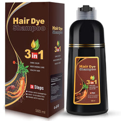 YOURTONE Shampoing colorant 3 en 1 brun pour cheveux gris, couverture naturelle