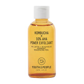 Youth To The People Kombucha 10% AHA, flacon lumineux, exfolie en douceur pour teint éclatant.