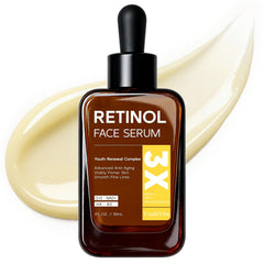 Sérum rétinol YouthVibe en flacon pompe, hydratation durable.